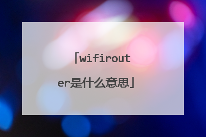 wifirouter是什么意思