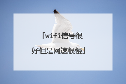 wifi信号很好但是网速很慢