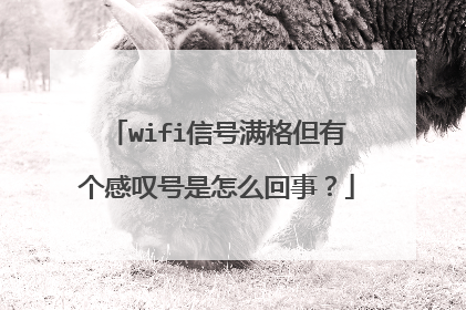 wifi信号满格但有个感叹号是怎么回事?