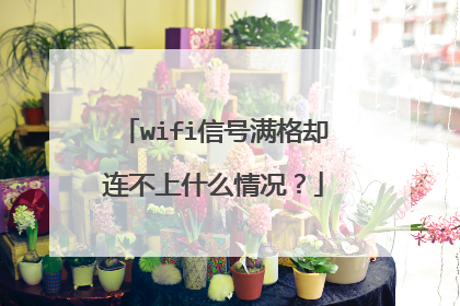 wifi信号满格却连不上什么情况？