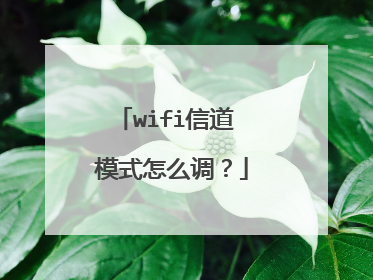 wifi信道 模式怎么调？