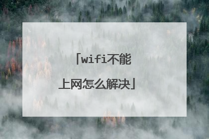 wifi不能上网怎么解决