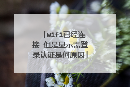 wifi已经连接 但是显示需登录认证是何原因