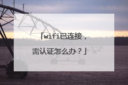 wifi已连接,需认证怎么办?