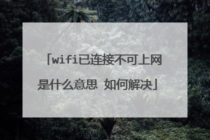 wifi已连接不可上网是什么意思 如何解决