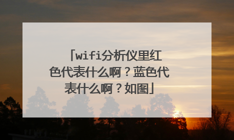 wifi分析仪里红色代表什么啊？蓝色代表什么啊？如图