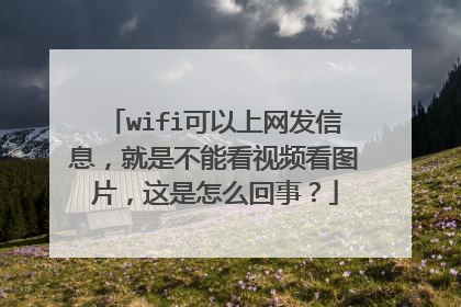 wifi可以上网发信息,就是不能看视频看图片,这是怎么回事?