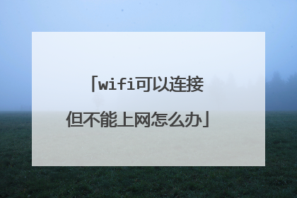 wifi可以连接但不能上网怎么办