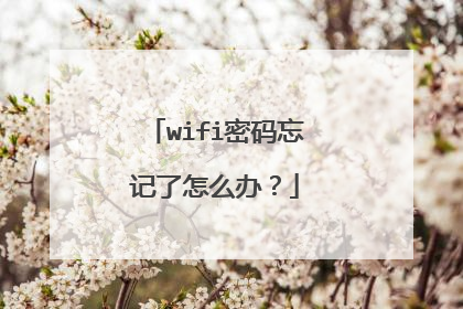 wifi密码忘记了怎么办？