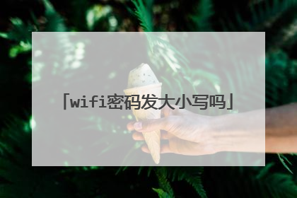 wifi密码发大小写吗