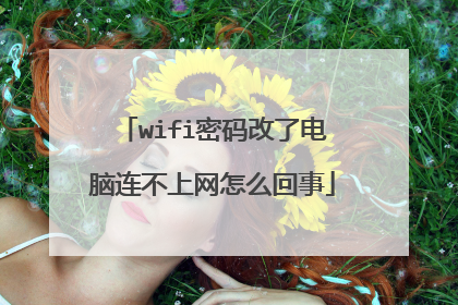 wifi密码改了电脑连不上网怎么回事