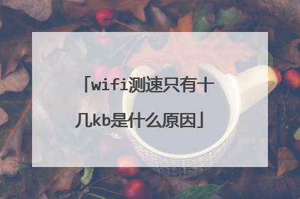 wifi测速只有十几kb是什么原因