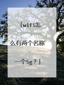 wifi怎么有两个名称一个5g?