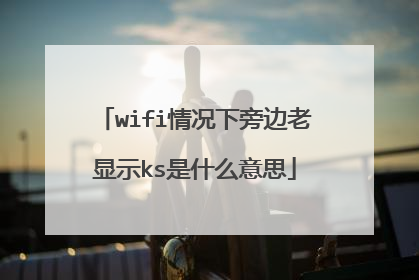 wifi情况下旁边老显示ks是什么意思
