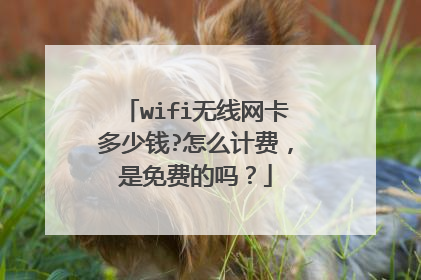 wifi无线网卡多少钱?怎么计费，是免费的吗？