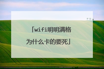 wifi明明满格为什么卡的要死