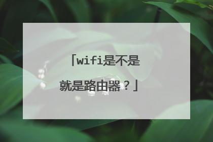 wifi是不是就是路由器?
