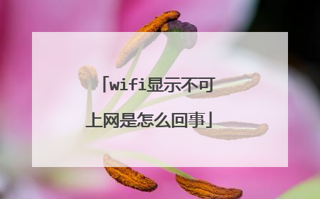 wifi显示不可上网是怎么回事