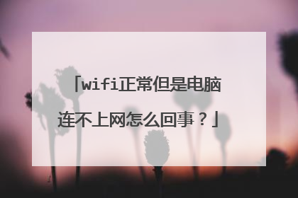 wifi正常但是电脑连不上网怎么回事?