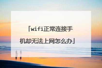 wifi正常连接手机却无法上网怎么办