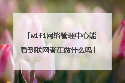 wifi网络管理中心能看到联网者在做什么吗