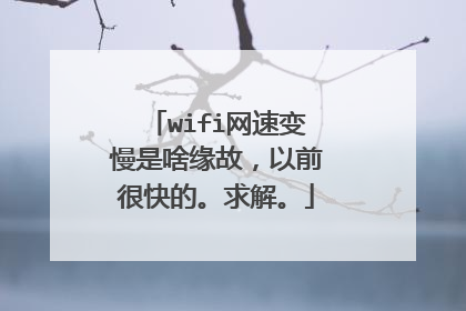 wifi网速变慢是啥缘故,以前很快的。求解。