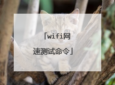 wifi网速测试命令