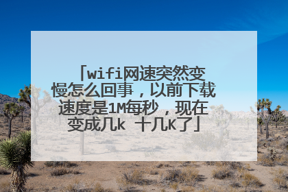wifi网速突然变慢怎么回事,以前下载速度是1M每秒,现在变成几k 十几K了
