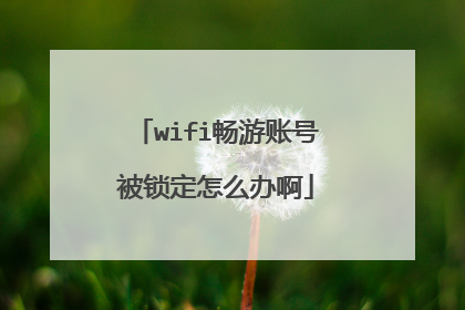 wifi畅游账号被锁定怎么办啊