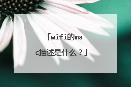wifi的mac描述是什么?