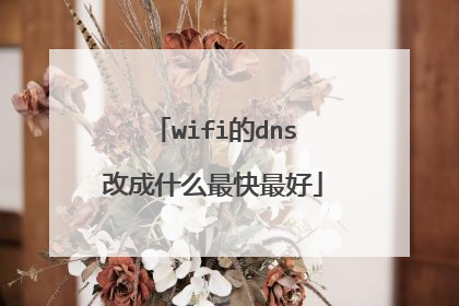 wifi的dns改成什么最快最好