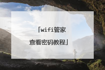 wifi管家查看密码教程