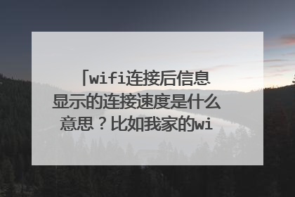 wifi连接后信息显示的连接速度是什么意思?比如我家的wifi显示20Mbps,是不是越快越好?