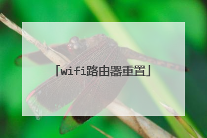 wifi路由器重置