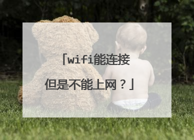 wifi能连接但是不能上网？