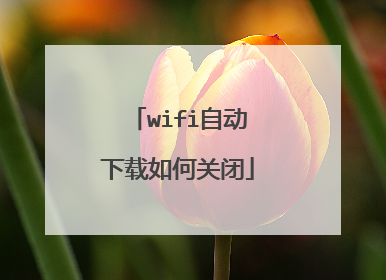 wifi自动下载如何关闭
