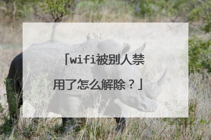 wifi被别人禁用了怎么解除？