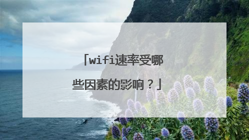 wifi速率受哪些因素的影响？