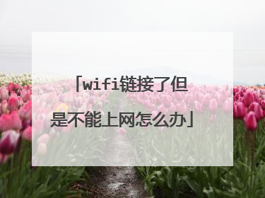 wifi链接了但是不能上网怎么办