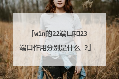 win的22端口和23端口作用分别是什么 ?