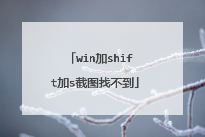 win加shift加s截图找不到