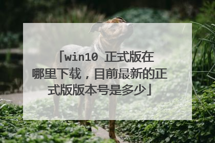 win10 正式版在哪里下载,目前最新的正式版版本号是多少
