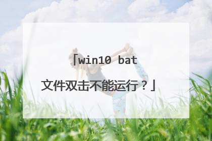 win10 bat文件双击不能运行?