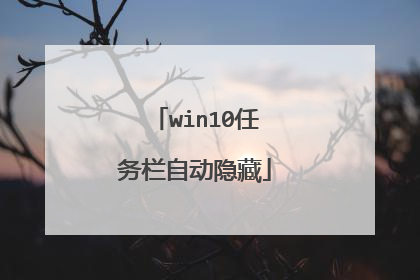 win10任务栏自动隐藏
