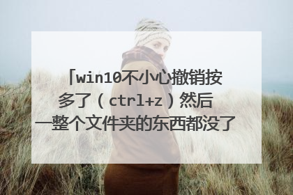 win10不小心撤销按多了(ctrl+z)然后一整个文件夹的东西都没了怎么办,ctrl+y只能恢复上一部撤销的,