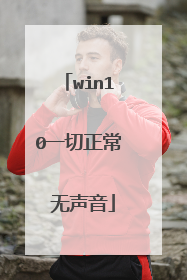win10一切正常 无声音