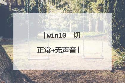 win10一切正常+无声音