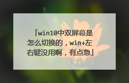 win10中双屏幕是怎么切换的，win+左右键没用啊，有点急