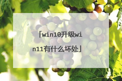 win10升级win11有什么坏处