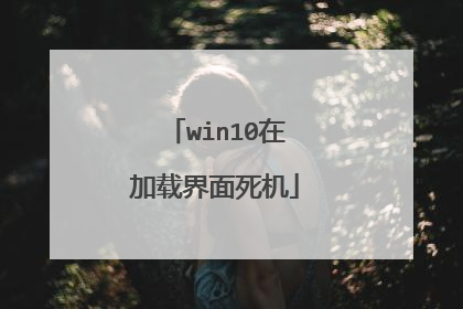 win10在加载界面死机